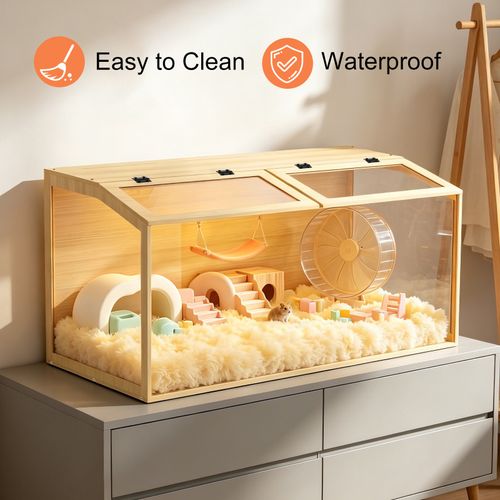 BingoPaw Wooden Hamster Cage with Tempered Glass Clear Sheets 120cm XXL Habitat — image 13