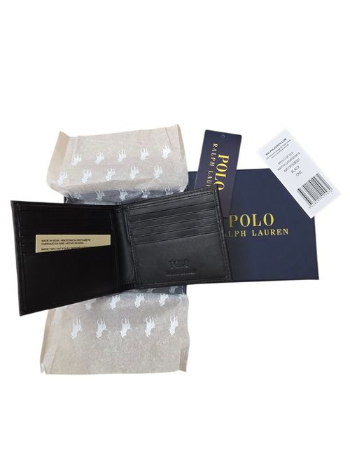 Polo Ralph Lauren Genuine Leather Wallet Men’s | Black | Embossed Logo | Gift — image 23