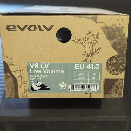 Evolv V6 LV Low Volume Women’s Climbing Shoes UK 7.5 Black/White — image 5