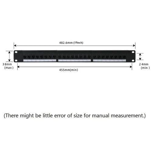 24 Port RJ45 CAT6 Gigabit Thru Coupling Patch Panel with Back Bar — image 4