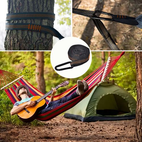 2PCS Heavy -Duty Hammock Straps Adjustable Tree Hanging Belt Outdoor Suspension — image 21