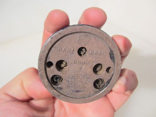 Antique Brass & Ceramic Light Switch Old Dolly Toggle Vintage Art Deco — image 8