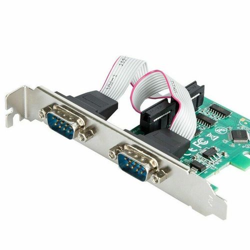 PCI Express Pcie PCI-E 2-Port Serial RS-232 RS232 COM DB9 Card Adapter Converter — image 2
