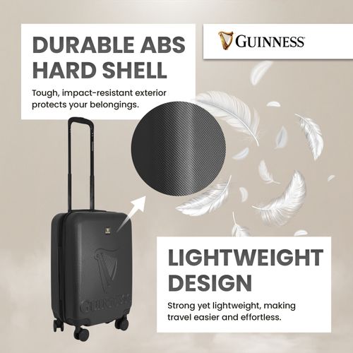 Guinness ABS Hard Shell Suitcase Travel Luggage, Combo Lock, Spinner Wheels — image 7