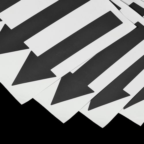 6 Set / 30Pcs 6x2" Arrow Sticker Directional Arrow Sign Floor Decal Black — image 4
