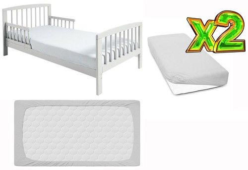 Pack of 2 fitted sheet jersey stretchy cotton fit junior bed 160x80cm Light grey
