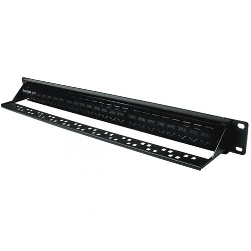 24 Port RJ45 CAT6 Gigabit Thru Coupling Patch Panel with Back Bar — image 2