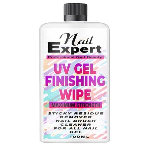 UV Nail Gel Finishing Wipe Off, Sticky Residue Remover, Brush Cleaner 100ml