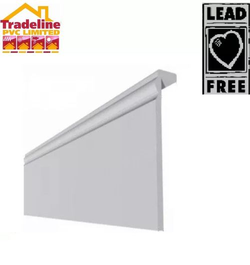 Plastic Skirting Board ( Cover Over ) Torus Edge White  — image 1