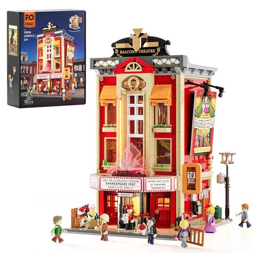 Funwhole Balcony Theatre 2445 PCS Building Set – Winter City Display