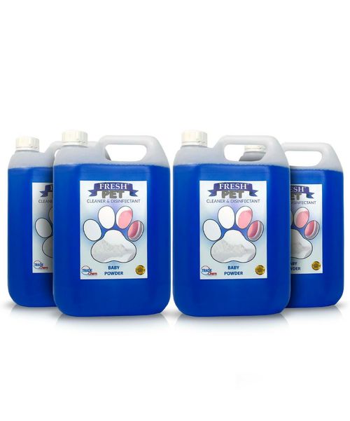 Pet Deodorising Disinfectant Cleaner & Protector 4 x 5L PREFILLED BABY POWDER — image 7