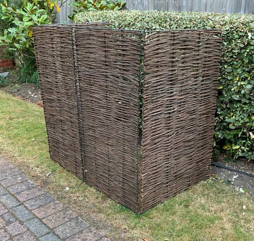 Garden Dustbin Wheelie Bin Store Storage Screen Tidy Hide Willow (Double) — image 1