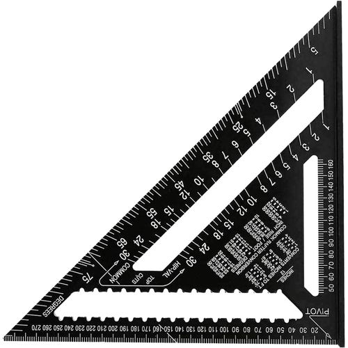 12 inch Roofing Speed Square Aluminium Rafter Angle Measuring Triangle Guide — image 6