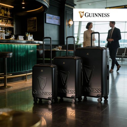 Guinness ABS Hard Shell Suitcase Travel Luggage, Combo Lock, Spinner Wheels — image 11