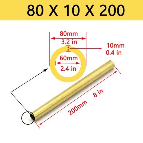 Brass Round Tube Pipe 3mm 4mm 5mm 6mm 8mm 10mm 12mm 13mm 14mm 15mm 16mm - 80mm