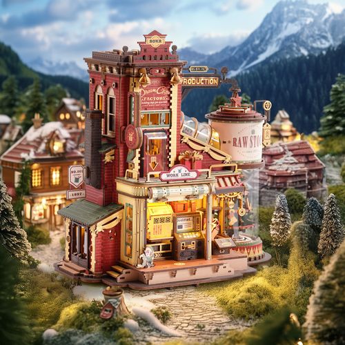 ROKR 3D Wooden Puzzle Music Box Dream Gift Factory DIY Model Kit for Adults Gift — image 4