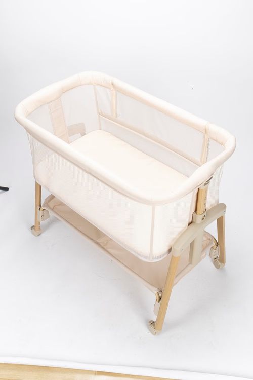 3 in 1 Baby Bassinet with Wheels Bedside Sleeper Portable Crib 7 Height Adjust — image 3