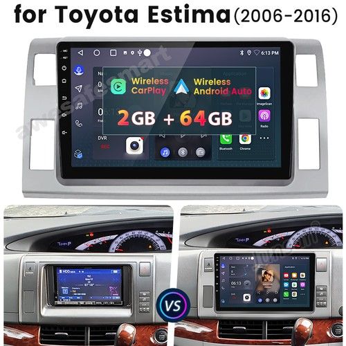DAB+ Carplay 2+64GB Android Car Stereo Radio For Toyota Tarago Estima 2006-2016