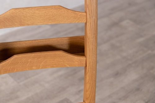 SOLID OAK CHAPEL CHAIR HORIZONTAL SLAT RUSTIC FARMHOUSE DINING CHAIR — image 6