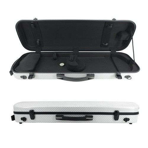 4/4 violin Case mixed Carbon fiber White case Light  Sheet bag Code lock new
