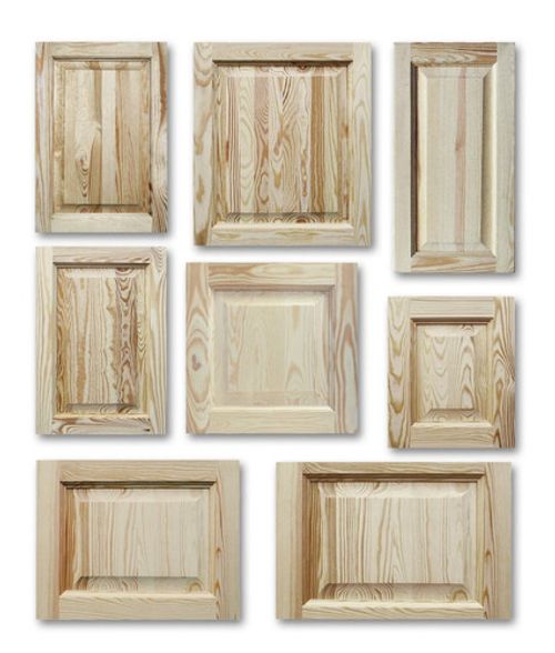 Pine Natural Plain Front Cassette Doors Wooden Cabinet Cupboard Wardrobe