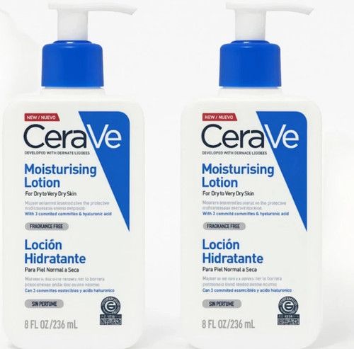 2x CeraVe Daily Moisturising Lotion for Dry to Very Dry Skin 236ml (Total 472ml)
