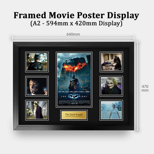 The Dark Knight Signed Large A2 Framed Printed Autograph Memorabilia Gift — image 2