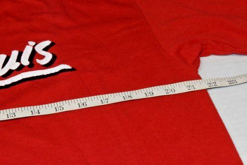 Vintage T-Shirt Red St Louis Script Single Stitch Logo 7 Mens M/L 70s Made USA — image 6
