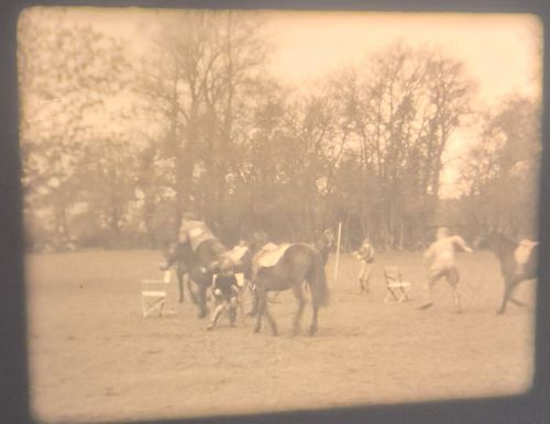 16mm CINE FILM HOME MOVIE FAMILY HORSES CHILDREN PLAYING GAMES CHARMING 1930s — image 10