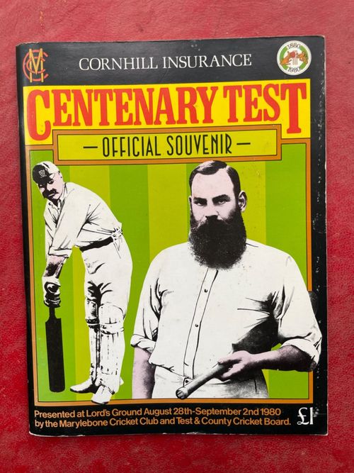 Centenary Test Match, Lords 1980: ticket, scorecard and souvenir programme — image 3