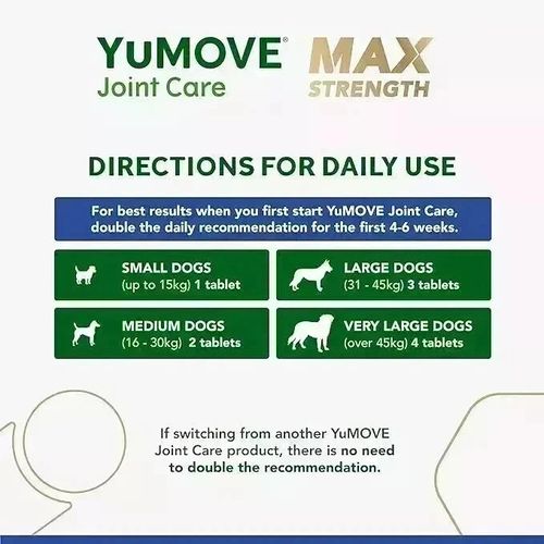 YuMOVE Senior MAX Strength Senior Dog Strength Joint Supplement - 120 Tablets UK — image 3