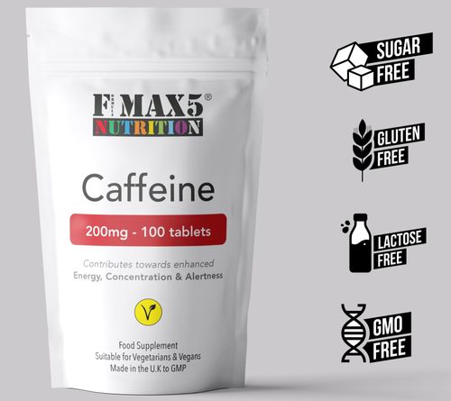 Caffeine Tablets 200mg Boost Pre Workout Energy Weight Loss Slimming Diet Pills — image 4