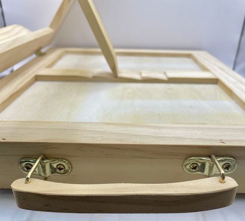 Adjustable Wooden Tabletop Box Easel Desk Artist Workstation with Drawer — image 7