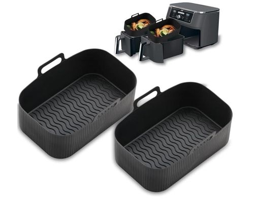 2X Silicone Air Fryer Liners Ninja Premium Dual Reusable Non-Stick Basket Insert — image 14