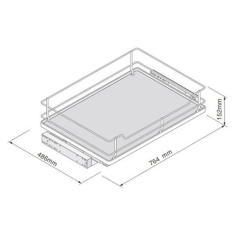 Kitchen Cabinet Pull out Basket with Soft Close Runner and Solid Base InnoStor+ — image 1