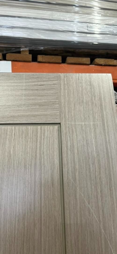 Internal Belize Light Grey Mexicano Style Cottage Solid Core Doors WITH DEFECTS — image 6