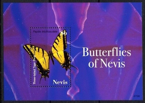 Nevis 2007 - Butterfly Souvenir Sheet MNH