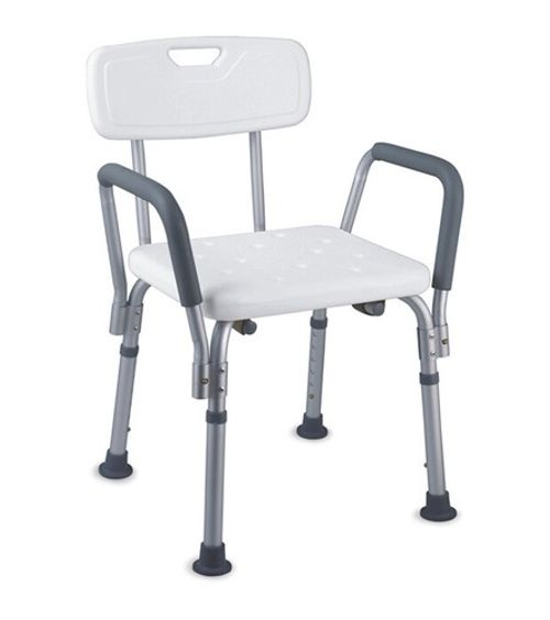 Portable Bath Chair Shower Stool Seat Bench Bathroom Aluminum Adjustable Height