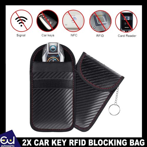 2X RFID BLOCKING CAGE CAR KEY SIGNAL BLOCKER FARADAY POUCH CASE FOB KEYLESS — image 2
