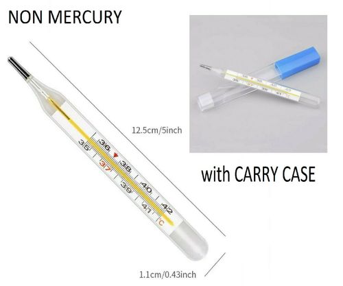New Adult Kids Glass Thermometer Scale Traditional Clinical Accuracy On SALE — image 2