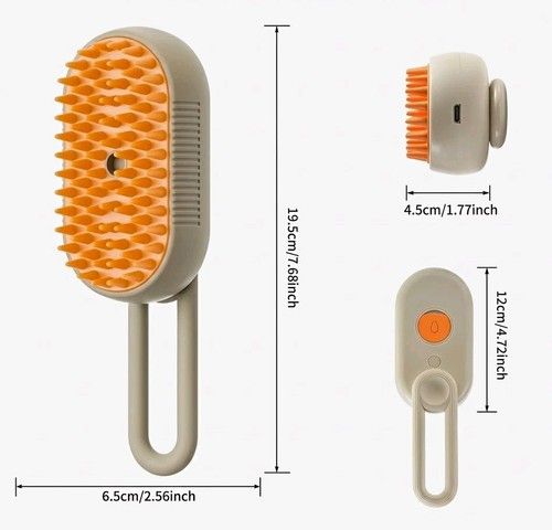 3-in-1 Cat Steam Brush , Electric Pet Comb with Spray, Massage Hair Removal
