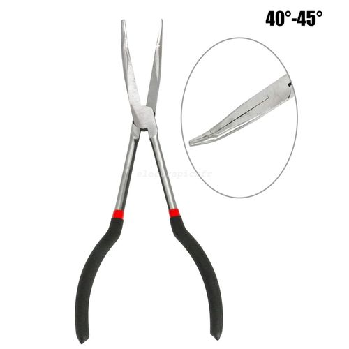 11" Extra Long Nose Pliers 40-45 Degrees Bent Nose — image 3