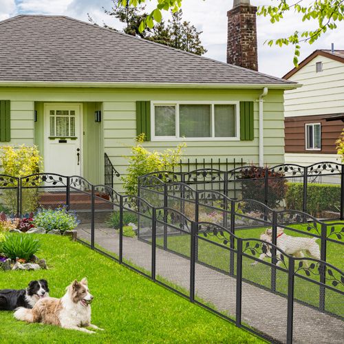 5x Garden Fence Metal Wire Panels with Gate Yard Pet Dog Playpen Animal Barrier — image 6