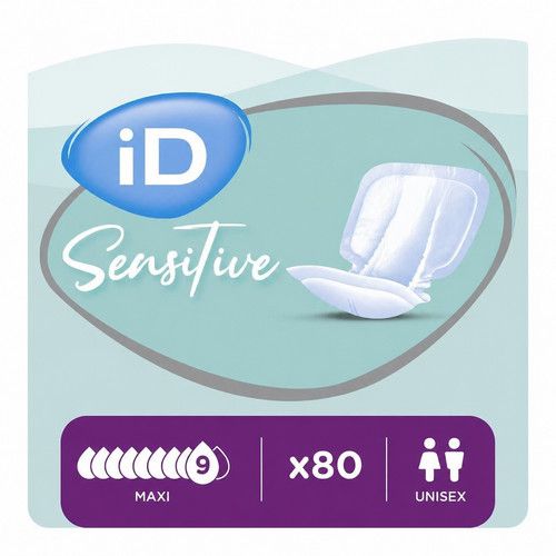 80 x iD Sensitive Form Maxi Adult Unisex Incontinence Pads | 4 Packs of 20