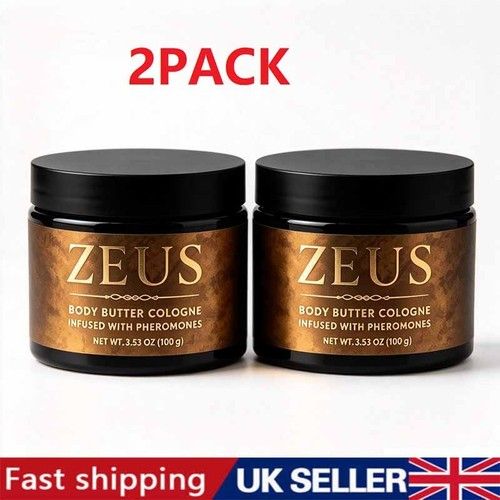 2PACK Zeus Men Body Butter Cologne, Pheromone Infused Moisturizing Body Cream