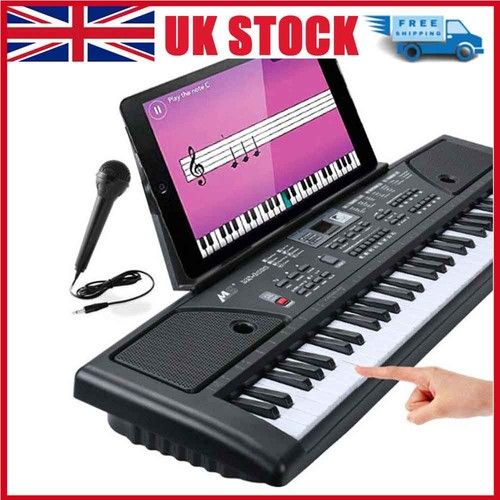 Musical Electronic Keyboard Digital Piano 61 Keys Adults Beginner With Stand