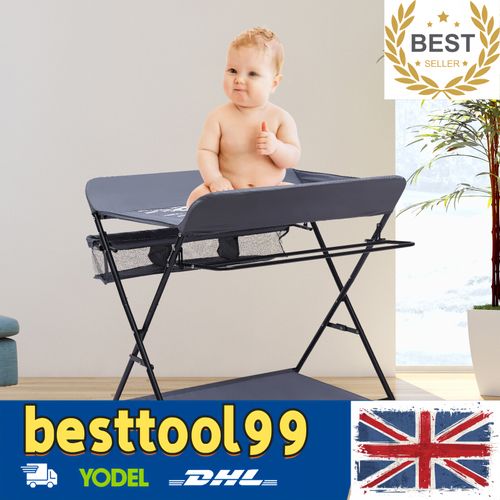 Baby Changing Table Folding Infant Massage Table Nappy Diaper Station+Storage — image 1