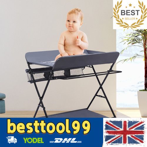 Baby Changing Table Folding Infant Massage Table Nappy Diaper Station+Storage