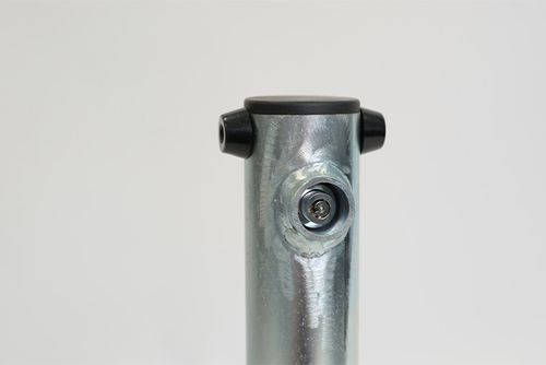 Lockable Parking Barrier - Silver Steel Folding Security Post Security Bollard — image 15