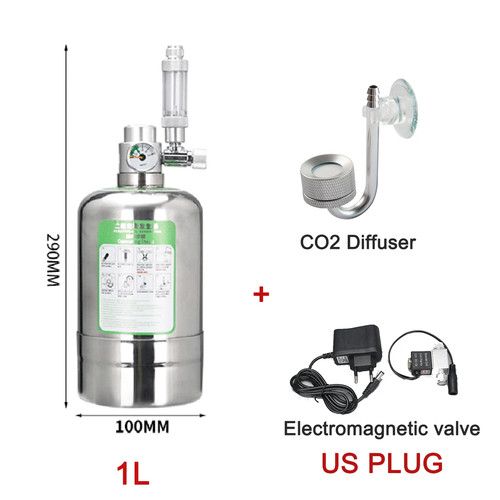 Aquarium CO2 Generator System Kit Stainless Steel CO2 Cylinder Generator System 